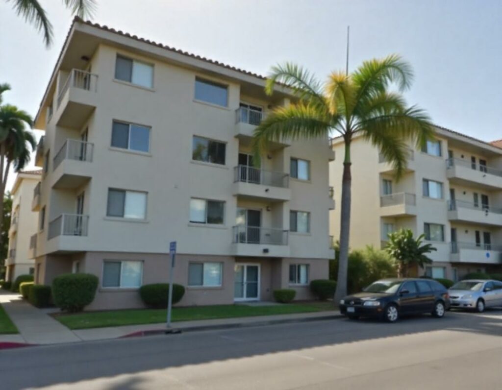 Freepik a multistory apartment building with a palm tree i